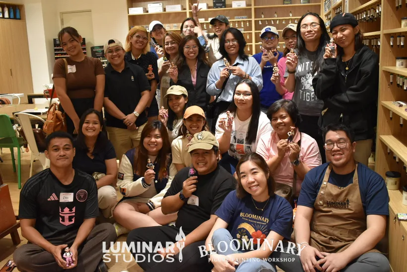 Stakulay workshop group with custom BINI Stacey 3D printed figures