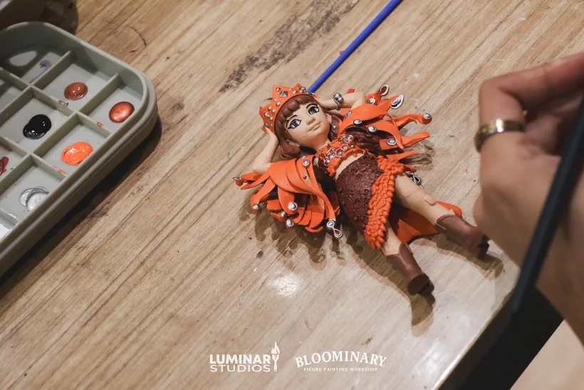 Finished hand-painted BINI 3D printed collectible figure on display