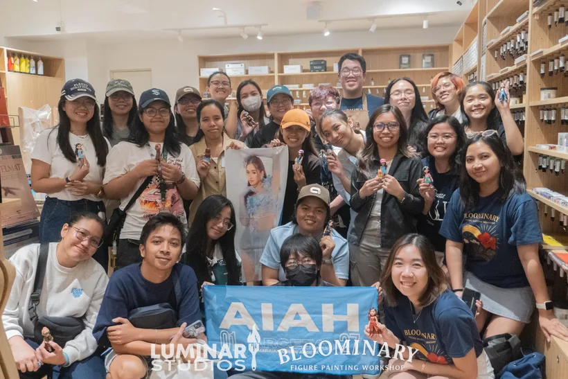 PintAiah afternoon workshop group with custom BINI Aiah 3D printed figures